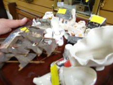 A parcel of of thimbles, Heritage House, ceramic shoes etc