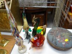 Four items of Italian glass