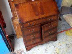 A period High Fidelity Ltd regency bureau gramophone cabinet with gramophone