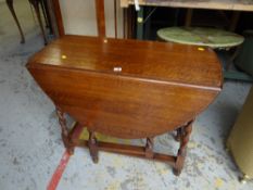 A good oak barley-twist gate leg table