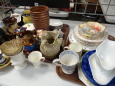 A large quantity of mixed pottery and china including Aynsley signed dish