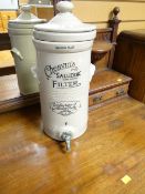 A vintage stoneware water purifier by Cheavin's