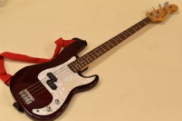 A WESTFIELD ELECTRIC GUITAR, cased, 105cms long