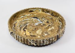 A COPELAND MARBLE WARE FLAN-DISH impressed mark, circa 1850, 28cms diam