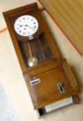 A GLEDHILL-BROOK TIME RECORDERS LTD CLOCKING ON MACHINE, 115cms high