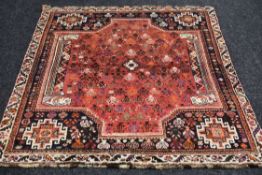 A WOVEN PERSIAN QUSHQI TRIBAL RUG 215 x 157cms