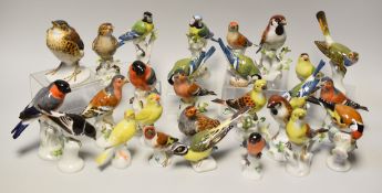 A COLLECTION OF 27 MEISSEN PORCELAIN GARDEN BIRD MODELS