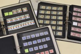 THREE FOLDERS OF STAMPS FOR CANADA mainly pages of multiples