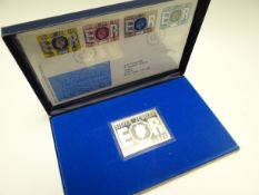 A POST OFFICE COMMEMORATIVE SILVER STAMP INGOT for QEII Silver Jubilee (cased), 2.3ozs