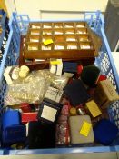 A quantity of mixed thimbles and boxed thimbles etc