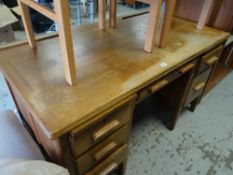 A vintage wooden desk