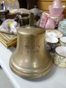 A ship's bell with engraved lettering MFV1056