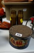 A 1940s tinned plum pudding (unopened) by Mills & Wares (made in Australia and gifted to the