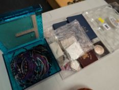 A box of various British coinage including Britain's first decimal coins, Royal commemorative