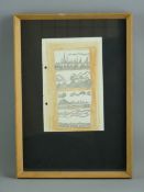 JONAH JONES pencil drawing - being a design for a glass window, signed with initials and entitled