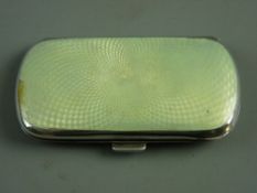 A CONTINENTAL SILVER & GUILLOCHE ENAMEL LADY'S COCKTAIL CIGARETTE CASE, import mark for 1922, 9