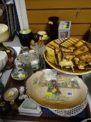 Royal Doulton Dickens wall plate, Goebel figure, china ornament etc