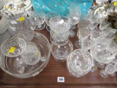 A quantity of mixed cut glass