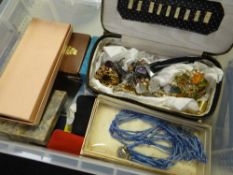 A quantity of boxed and loose costume jewellery etc