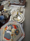 A Masons lidded tureen, small quantity of Wedgwood, Samos tableware and Susie Cooper Fragrance