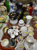 A quantity of mixed pottery and china including commemorative and Staffordshire together with a