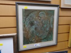 Dorothy Morris mixed media including card construction - Greek mythological illustration entitled '