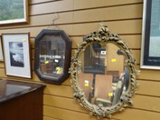 A fancy Rococo-style mirror and another