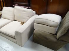 A modern two-seater settee and armchair