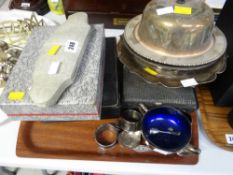 A parcel of EPNS, cased cutlery, cased pearls etc