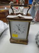 A modern Matthew Norman of London brass encased carriage clock