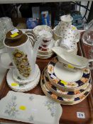 A quantity of mixed tableware including floral tea ware