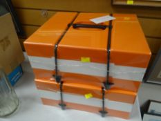 Three boxed as new vintage Pac-a-Pic picnic sets