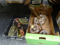 A Venetian glass ceiling chandelier with fancy branches