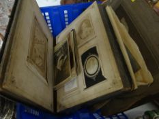 A collection of ten loose Victorian photographs together with an album (damaged)