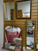 Four sundry wall mirrors