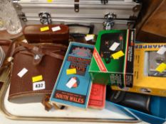 A parcel of cameras etc and binoculars