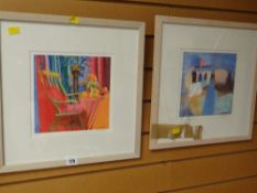Two Carole Vincent limited edition prints, signed and dated '02 & '03 - still life of a room