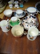 Collection of various early English tea ware