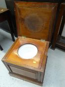 A vintage lidded boxed commode (in full working order)