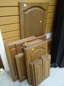 Collection of oak kitchen unit door and drawer fronts
