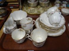 Parcel of Staffordshire Court china tea ware in a gilt & floral pattern