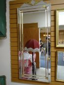 A gold & silver mirror framed hall mirror