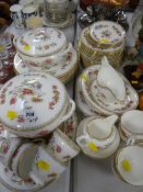 A good parcel of Coalport, Persian flower pattern dinner and tea ware