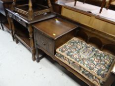 A Priory or style telephone table, similar two-tier table