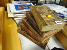 A leather bound and embossed copy of 'Illustrious Seamen' by Campbell & Kent together with four