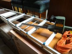 A Beldray domestic folding ladder together with a Black & Decker hedge trimmer