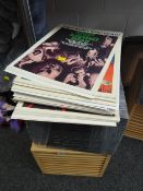 Approximately 170 reproduction film posters, 40 x 30cms, many foreign, many doubles together with a