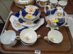 A small parcel of gaudy Welsh tea ware