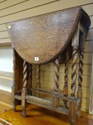 Vintage barley-twist drop leaf table