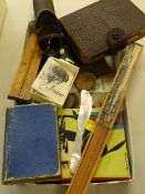 Parcel of collectables including loose coinage, mother-of-pearl butter knife, gold rimmed